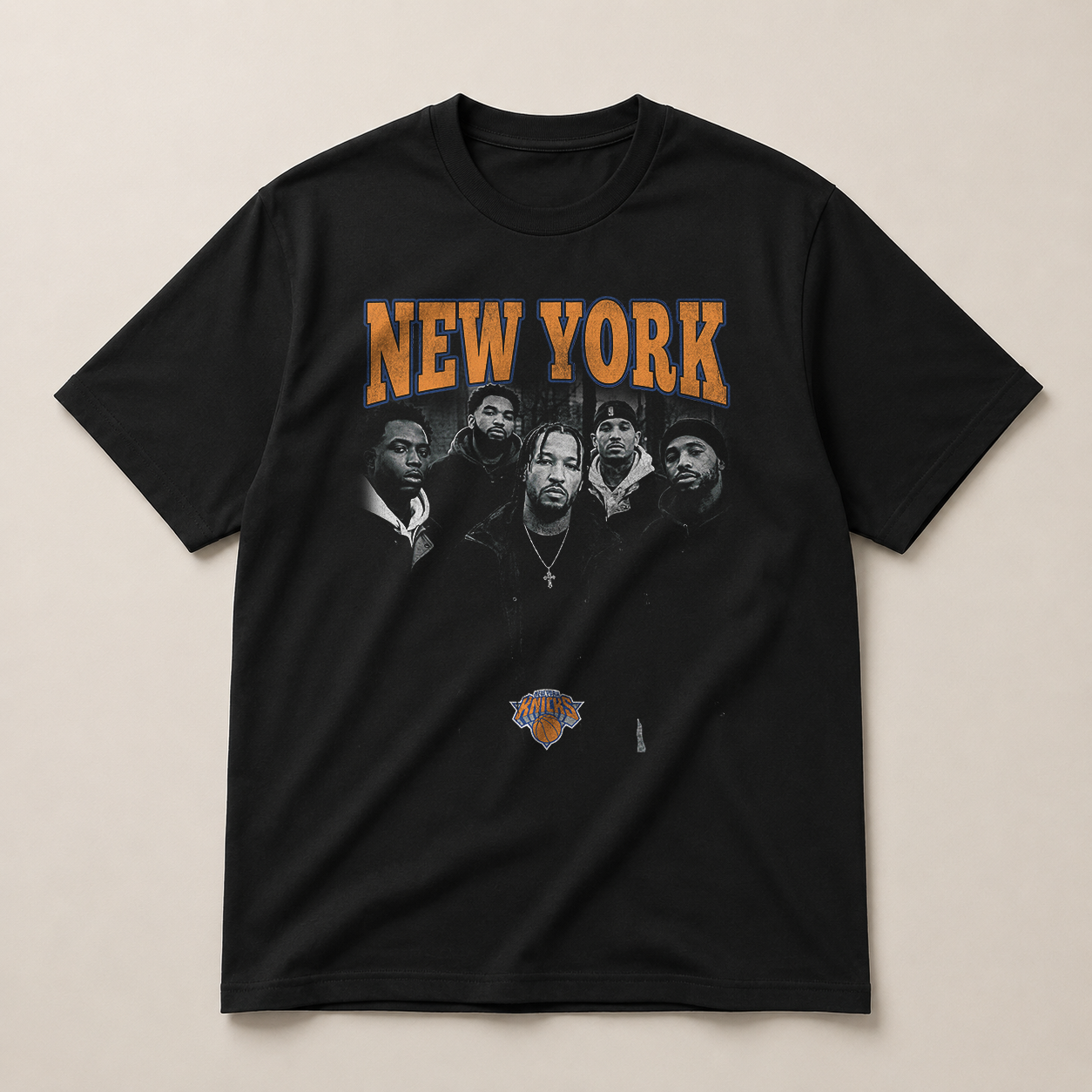 Knicks Starting Lineup Black Tee