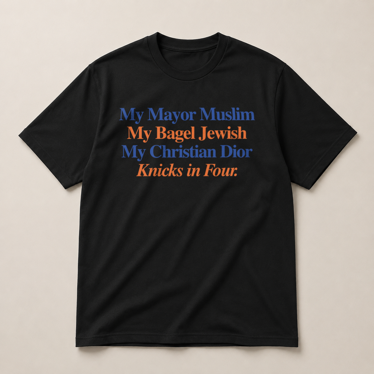 Knicks in Four Black Tee